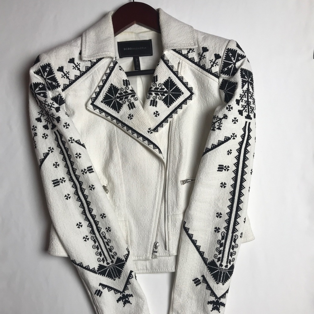 BCBG white blazer